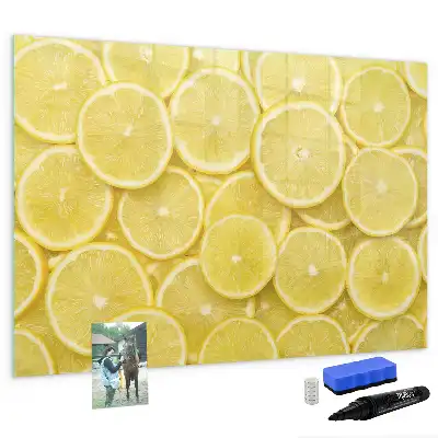 Tableau magnétique à dessiner motif rondelles de citron