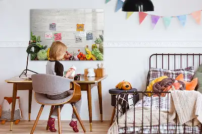 Tableau magnétique à dessiner motif légumes sur la table