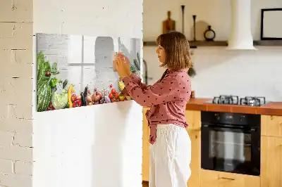 Tableau magnétique à dessiner motif légumes sur la table