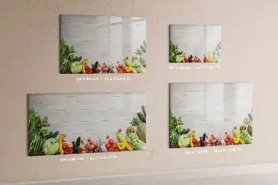 Tableau magnétique à dessiner motif légumes sur la table
