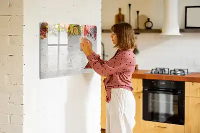 Tableau magnétique à dessiner motif fruits sur la table