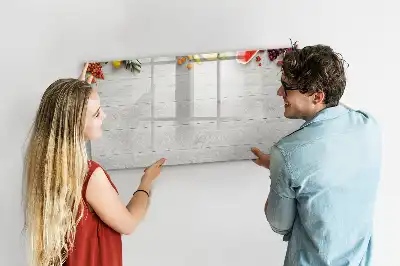 Tableau magnétique à dessiner motif fruits sur la table