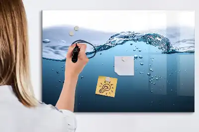 Tableau magnétique à dessiner motif gros plan sur l'eau