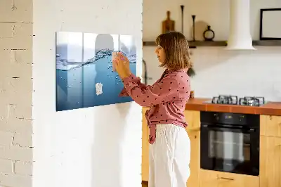 Tableau magnétique à dessiner motif gros plan sur l'eau