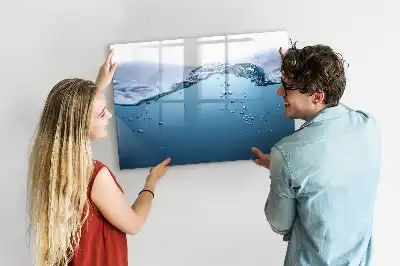 Tableau magnétique à dessiner motif gros plan sur l'eau