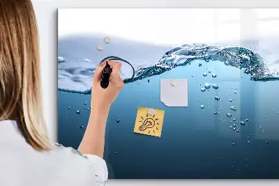 Tableau magnétique à dessiner motif gros plan sur l'eau