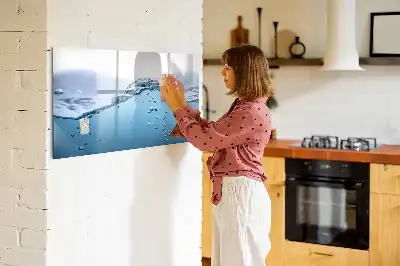 Tableau magnétique à dessiner motif gros plan sur l'eau