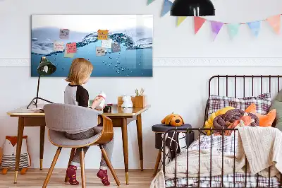 Tableau magnétique à dessiner motif gros plan sur l'eau