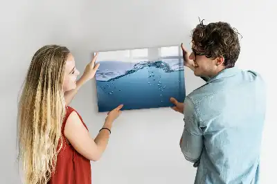 Tableau magnétique à dessiner motif gros plan sur l'eau