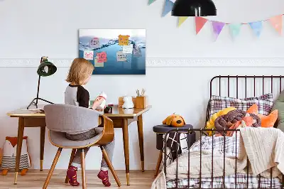 Tableau magnétique à dessiner motif gros plan sur l'eau