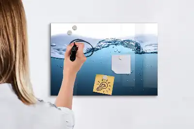 Tableau magnétique à dessiner motif gros plan sur l'eau