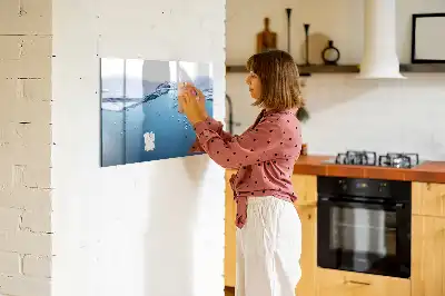 Tableau magnétique à dessiner motif gros plan sur l'eau