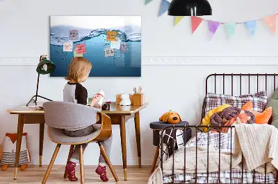 Tableau magnétique à dessiner motif gros plan sur l'eau