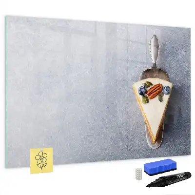 Tableau magnétique à dessiner motif part de gâteau