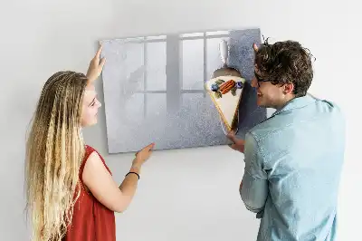 Tableau magnétique à dessiner motif part de gâteau