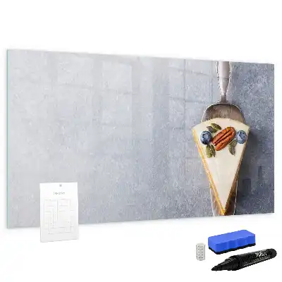 Tableau magnétique à dessiner motif part de gâteau
