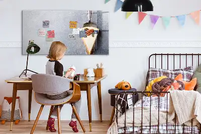 Tableau magnétique à dessiner motif part de gâteau