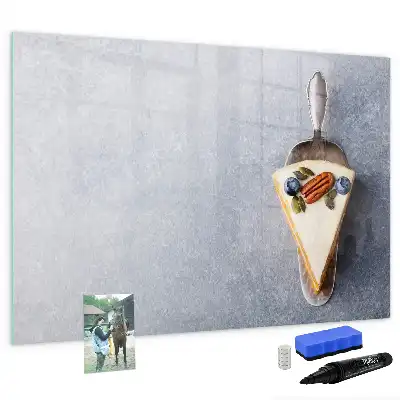 Tableau magnétique à dessiner motif part de gâteau
