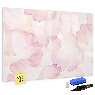 Tableau magnétique à dessiner motif pétales en aquarelle