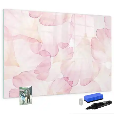 Tableau magnétique à dessiner motif pétales en aquarelle