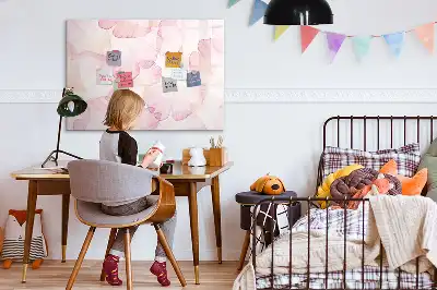 Tableau magnétique à dessiner motif pétales en aquarelle