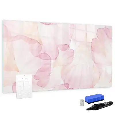 Tableau magnétique à dessiner motif pétales en aquarelle