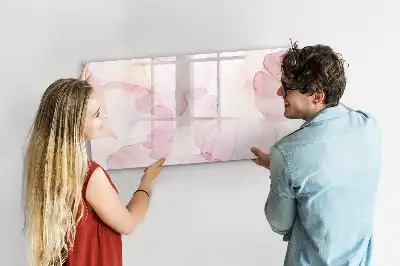 Tableau magnétique à dessiner motif pétales en aquarelle