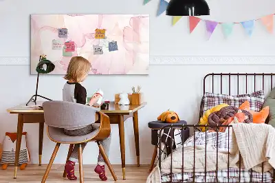 Tableau magnétique à dessiner motif pétales en aquarelle
