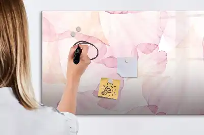 Tableau magnétique à dessiner motif pétales en aquarelle