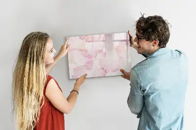 Tableau magnétique à dessiner motif pétales en aquarelle
