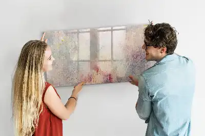 Tableau magnétique pour dessiner motif abstraction peinte