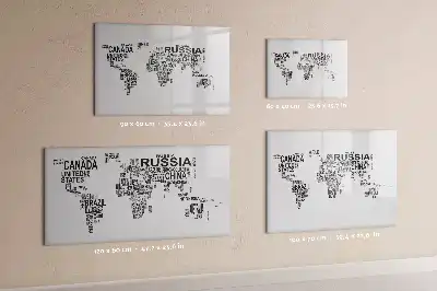 Tableau magnétique à dessiner modèle continents en lettres