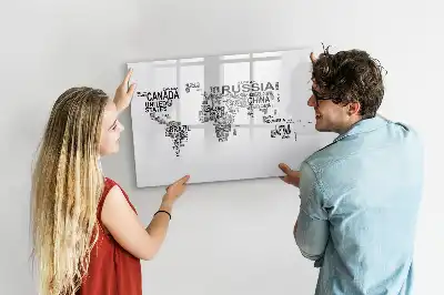 Tableau magnétique à dessiner modèle continents en lettres
