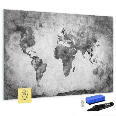Tableau magnétique pour dessiner carte du monde