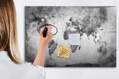 Tableau magnétique pour dessiner carte du monde
