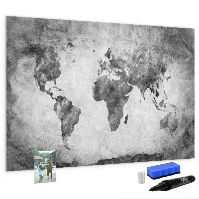 Tableau magnétique pour dessiner carte du monde