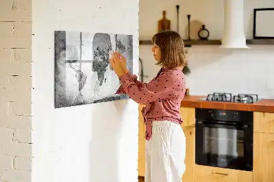 Tableau magnétique pour dessiner carte du monde