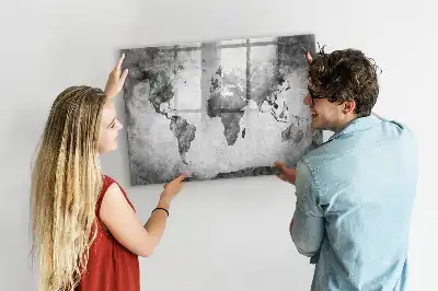 Tableau magnétique pour dessiner carte du monde