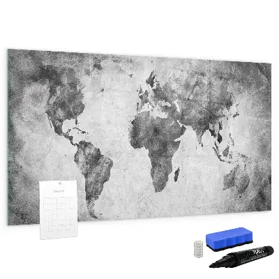 Tableau magnétique pour dessiner carte du monde