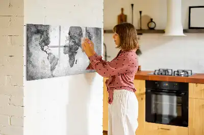Tableau magnétique pour dessiner carte du monde