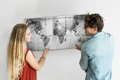 Tableau magnétique pour dessiner carte du monde