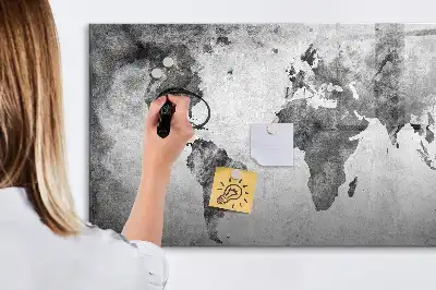Tableau magnétique pour dessiner carte du monde