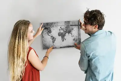 Tableau magnétique pour dessiner carte du monde