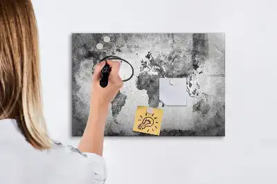 Tableau magnétique pour dessiner carte du monde