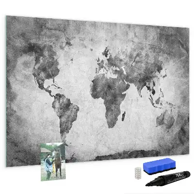 Tableau magnétique pour dessiner carte du monde