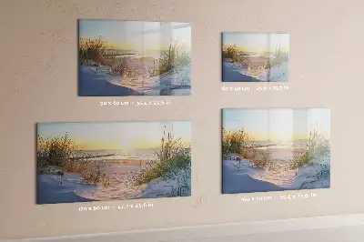 Tableau magnétique pour dessiner motif coucher de soleil sur la plage