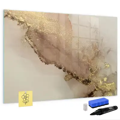 Tableau magnétique à dessiner marbre doré
