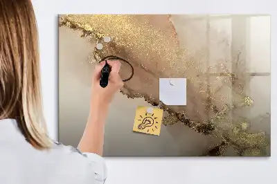 Tableau magnétique à dessiner marbre doré