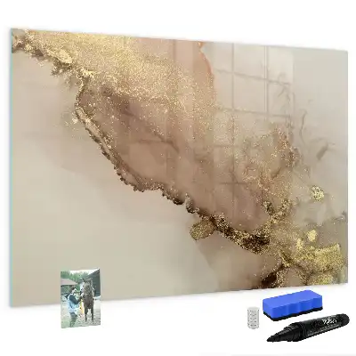 Tableau magnétique à dessiner marbre doré