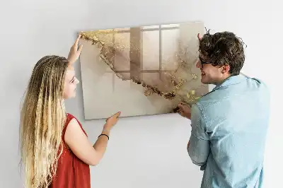 Tableau magnétique à dessiner marbre doré